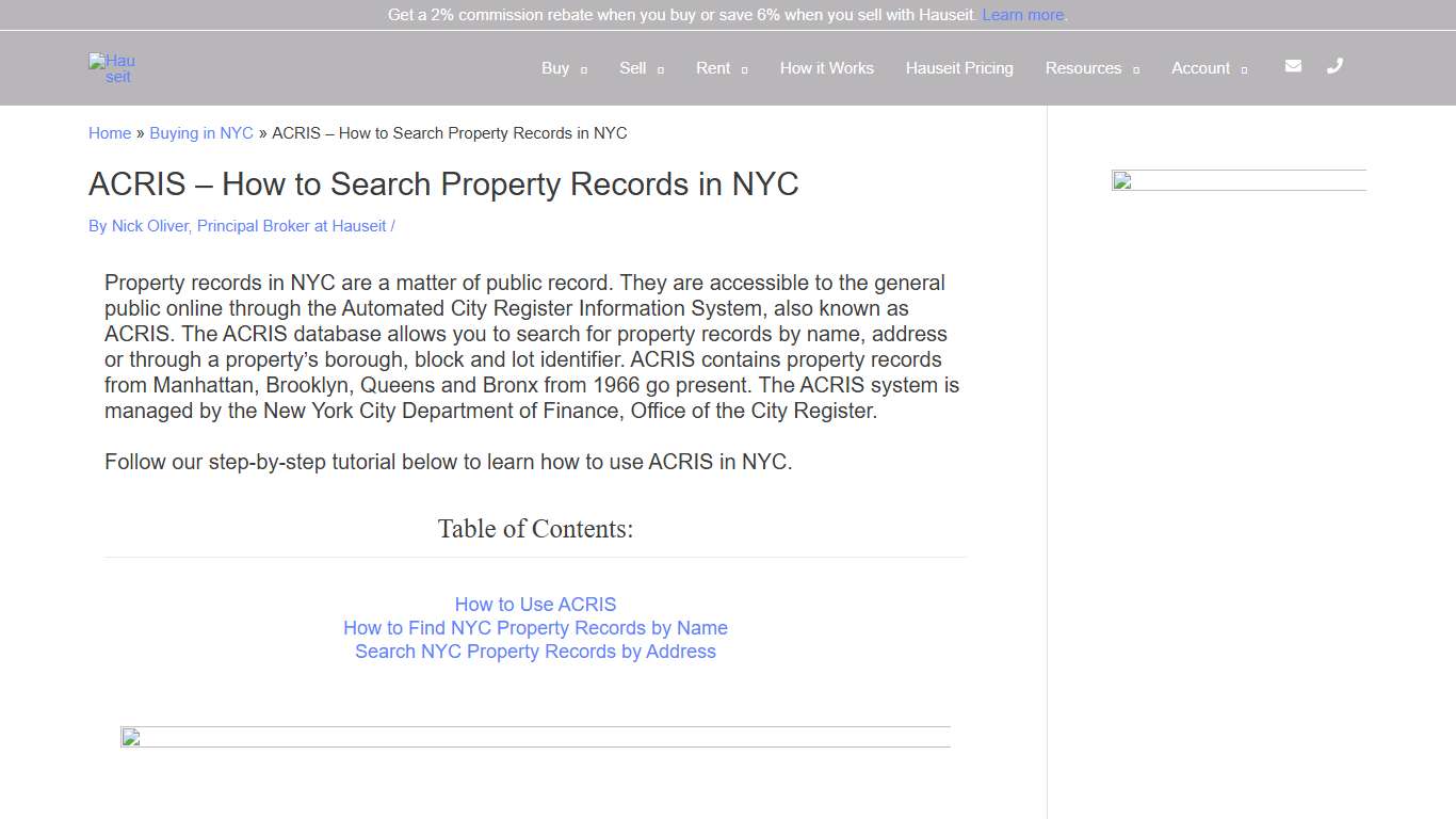 ACRIS - How to Search Property Records in NYC [Tutorial] | Hauseit®