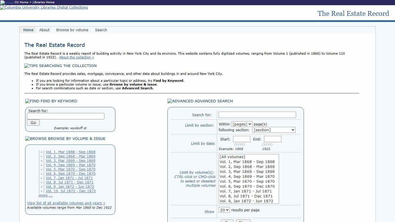The Real Estate Record: Home